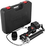 SucceBuy 18V Akku-Fettpresse inkl 4.0Ah +2 Akku, Ladegerät und Tasche Universal Grease Gun