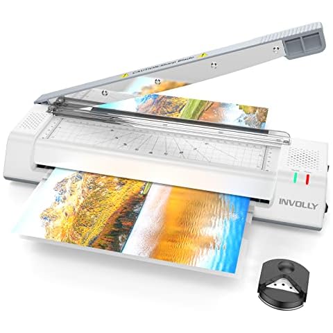 Involly Plastificadora 6 en 1 A3 A4 con Cutter y Redondeador de Esquinas Cover