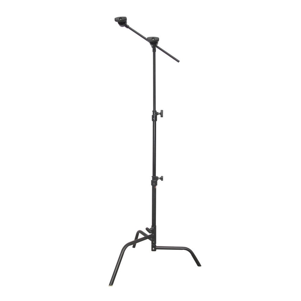 Matthews Fan Company Hollywood 20" C-Stand w/Sliding Leg, Includes Grip Head & Arm - Black
