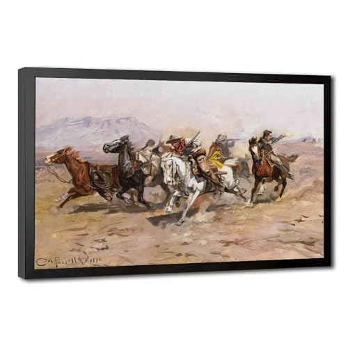 Cadre 61 x 91,4 cm Charles M Russell Outnumbered poster artistique unique