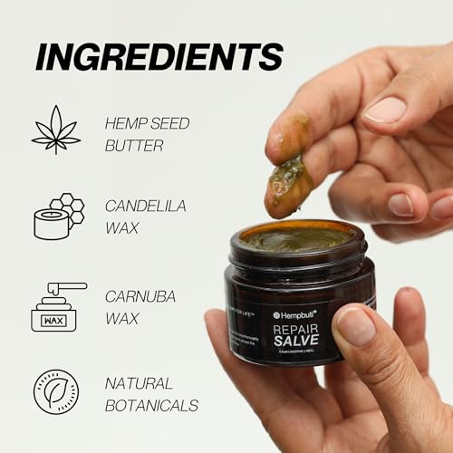 Image of Repair Salve 50 GM - 100% Pure & Natural Himalyan Hemp | Psoriasis, Dertmatitis & Eczema-prone & Sensitive Skin Moisturizing Balm | Fast Absorbing | Repair Skin Allergies, Cuts & Rashes