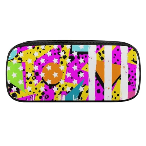 ペンケース 筆箱 大容量 軽量 抽象 街頭風 アメリカの国旗 筆入れ ふでばこ ペンポーチ 多機能 コンパクト シンプル おしゃれ 中小学生 高校生 女の子 男の子