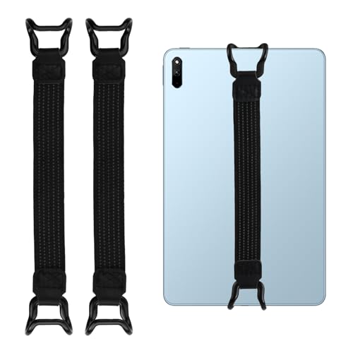 Wisebom 2 piezas Universal antideslizante mango agarre Tablet handloops titular, lazo de mano con correa elástica, portabilidad segura para todas las tabletas de 7 11