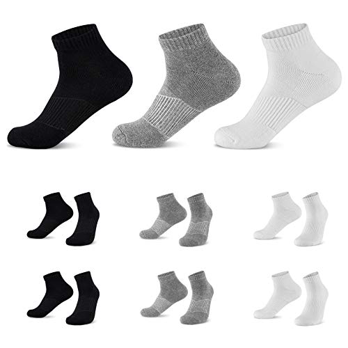 Caudblor 6 pares Sport Cush Crew meias desportivas homem mulher meias - 39-44 Gris Blanco Negro
