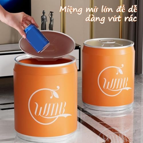 Caneca de basura con forma de lata de bebida azul miniatura 3