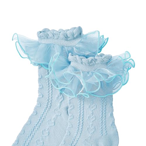Image of Zando Ruffle Socks Women Lace Frilly Tutu Dress Socks for Adult