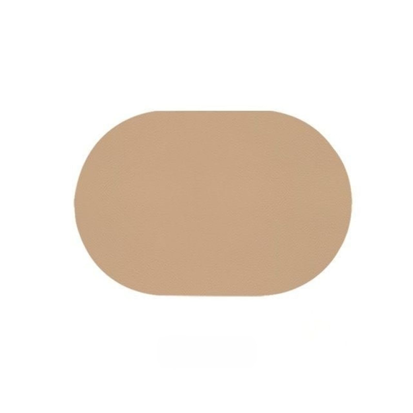 Faux Leather Placemats Faux Leather Placemats Round Dining Table Mat Waterproof Oilproof Heat Resistant Western Dinnerware 45x30cm(Khaki)