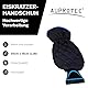 AUPROTEC Eiskratzer mit Handschuh gefüttert I Wärmender Schneekratzer Auto mit Handschuh I Scheibenkratzer Auto mit Eisbrecherkante und Gummizug - Schwarz-Blau