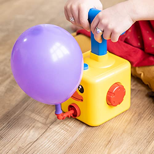 Kiddeo Balloon Launcher Toy Set. 71Pcs - Duck Face Pump, 50 Balloons, Rocket Launcher Pad, 12 Stem Toys, Incl 4 Balloon Powered Car Toys, 2 Spaceship Toy, 2 Astronaut Figure And More. For Kids 3+ #TOP6