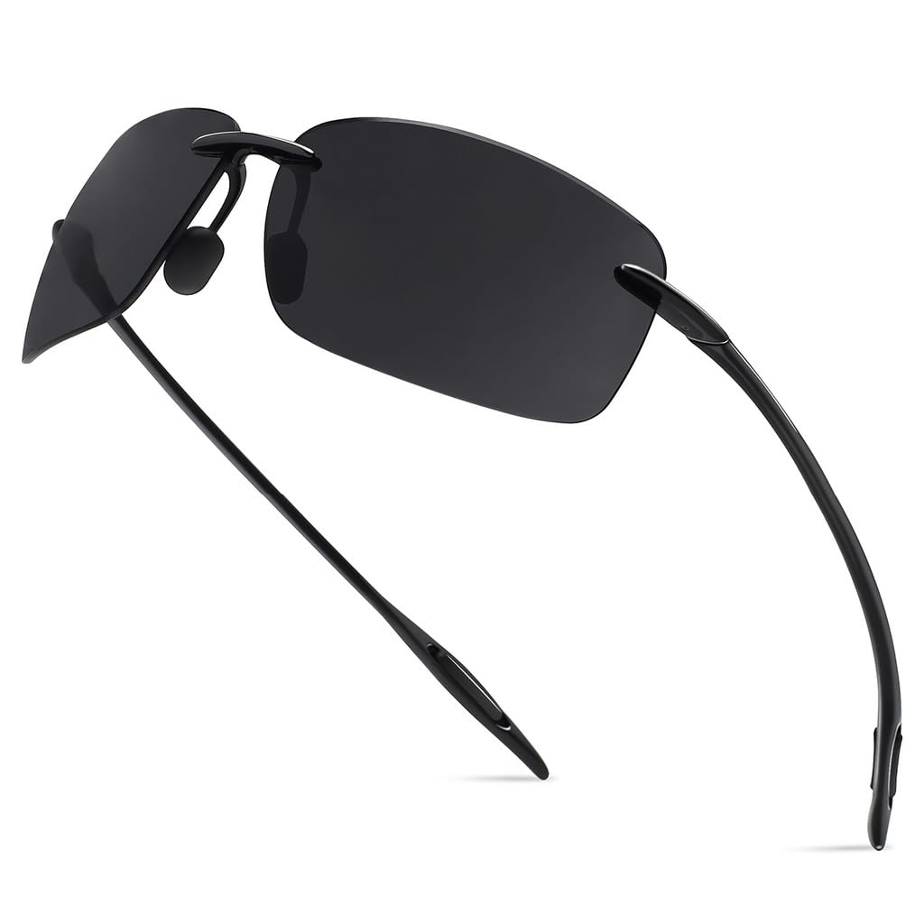 WISTON Gafas de sol polarizadas deportivas para hombres y mujeres, marco sin montura Tr90 para correr, pescar, béisbol, conducción, W8001