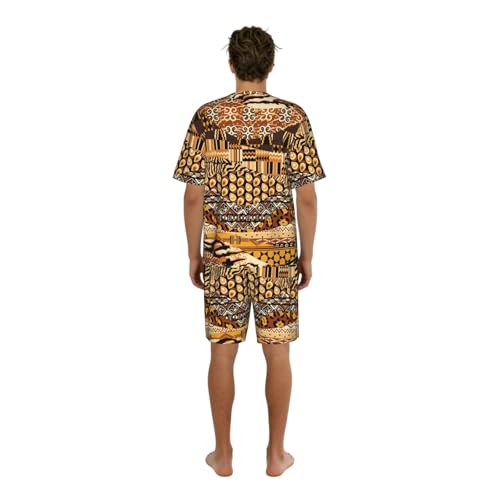 Pijama de dos piezas para hombre que evita el calor nocturno gracias a su tejido suave texturizado 2
