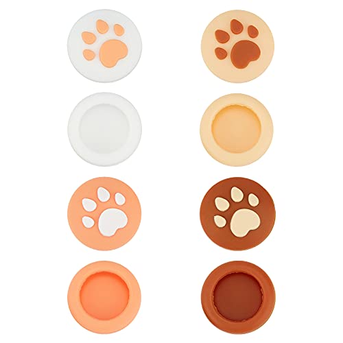 SUPERFINDINGS 8 pcs Bouchons de Pouce 16.5x8mm Silicone Remplacement Chat Patte Pouce Grip Caps Pouce Poignées Analogique Bâton Couverture pour Switch et Manette Joy-Con Cover