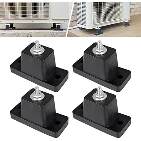 AC Parts 4Pack Anti-Vibration Rubber Pads,Shock Absorbing Mounting Bracket for Outdoor Ductless Mini Split Air Conditioner/Condensers Units Cover