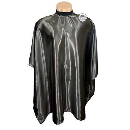 Capa de Corte para Barbeiro e Cabeleireiro Cinza com Zíper