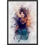 Dein Foto als Aquarell / personalisiertes Portrait / einzigartiges Geschenk /Familie, Partner oder Haustier/ als Poster, gerahmtes Bild oder Leinwand (Poster, 30x20 cm)