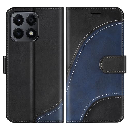 BoxTii Cover per Honor X8A, Custodia in PU Pelle Portafoglio, Magnetica Cover a Libro con Slot per Schede per Honor X8A, Nero