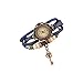 Produktbild Weimay Armbanduhr im Vintage-Stil, Lederarmband für Mädchen und Damen (blau)