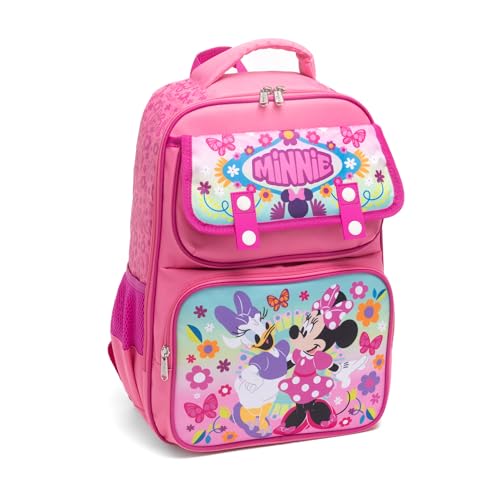 Ruz - Minnie Mouse Large School backpack with Padded Back and Adjustable Straps, Pink, A282372