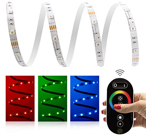 LED Universum - Tira led (7 metros, led RGB, 30 ledes/m, IP20, con controlador, mando a distancia, fuente de alimentación de 6 A)