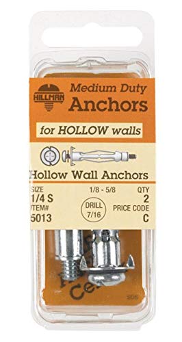 5013 0.25 in. Hollow Wall Anchor Small - Pack of 6