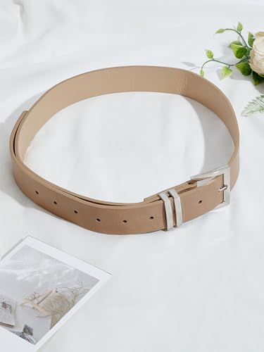 1Pcs Imitation Leather Chain Belt, Zinc Alloy Clasp Waist Belt Classic Fashion Accessory for Women