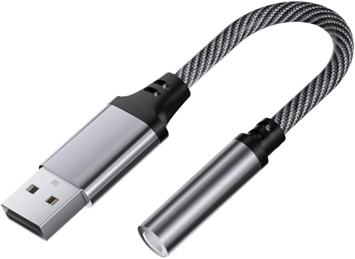 FANTIA 3.5mm Jack Female USB External Sound Card Audio Adapter Headphone Micphone Sound Adapter for PC Laptop USB to 3.5mm Audio Cable