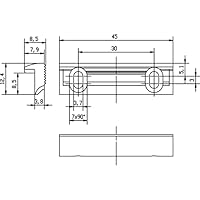 EFF-EFF 118.3400011 40 Effeff Aufschraubstück 118 FaFix für elektrischer Türöffner Türbeschlag, Stahl verzinkt 118.340, Silber