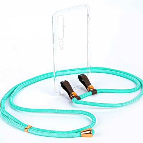 Coque cordon Xiaomi Mi Note 10 ajustable anti-choc turquoise - 6