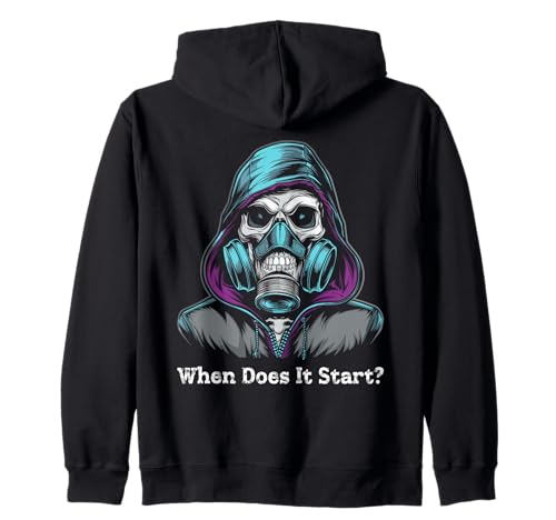¿Cuándo comienza la estética gótica punk apocalypse punk? Sudadera con Capucha