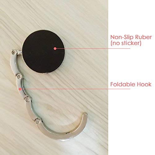 Colgador de bolso plegable DIYthinker: soporte de mesa portátil con diseño de símbolos 4