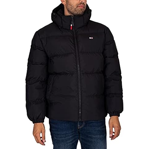 Tommy Jeans Men's TJM Essential Down Jacket, Black, L Cover