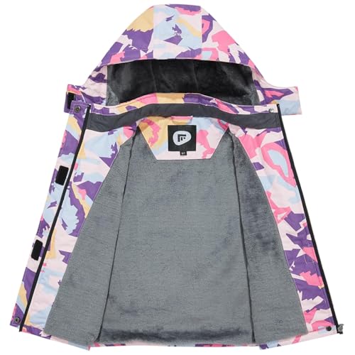 Image of FARVALUE Boy's Waterproof Winter Coat Mountain Snow Ski Fleece Jacket Thick Warm Detachable Hood Windproof Rain Coats