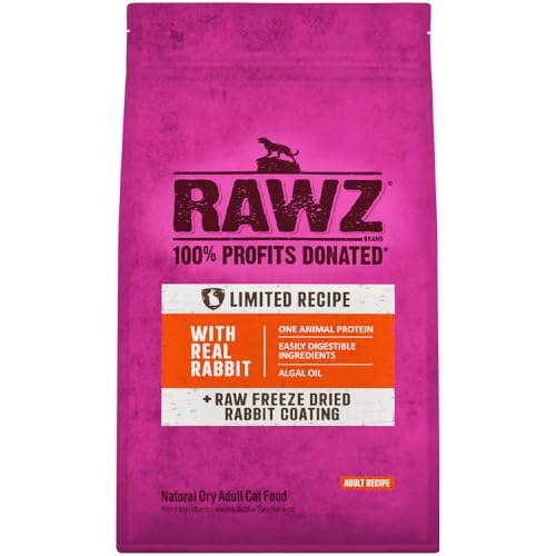 Rawz, Limited Recipe Real Rabbit Natural Dry Adult Cat Food, 56 Ounce