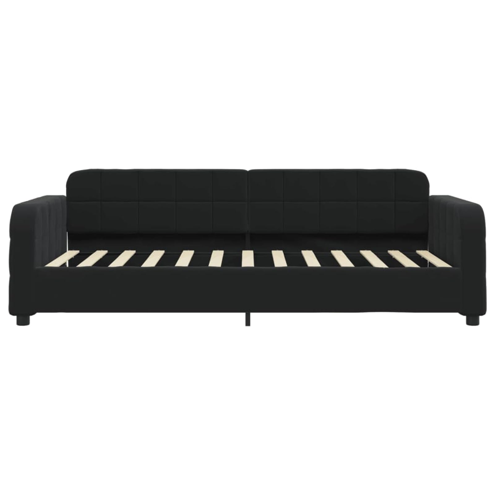 ATOMSTACK MAKER Łóżko dzienne Con Colchón Integrado 100 x 200 cm, sofa Cama 2-en-1 Negro de Terciopelo, Estructura de Madera y Metal, Ideal para Dormitorio o Salón, Incluye Colchón de Espuma 17 cm