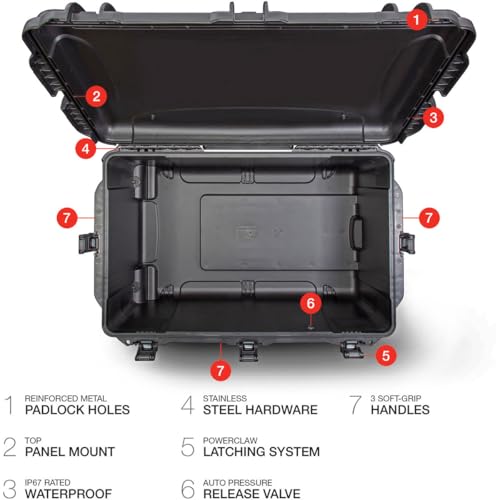 Image of Nanuk 965 Waterproof Hard Case with Wheels - Empty - Black (965-0001)