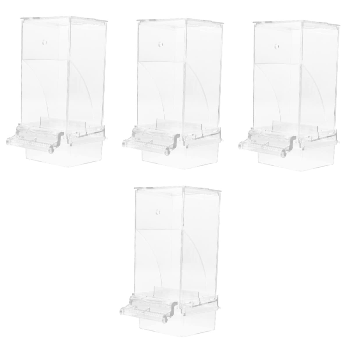 POPETPOP 4 Piezas Comedero para Loros Jaula Canario Bebedero para Loros Parque De Aves Bebedero para Periquitos Juguetes De Aves para Periquitos Hámster El Plastico Mascota