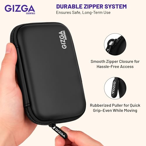 Gizga Essentials Universal 2.5 Inch External Hard Drive Case| Shockproof, Water-Resistant PU Travel Pouch for HDD/SSD| Compatible with WD, Seagate,... - Image 6