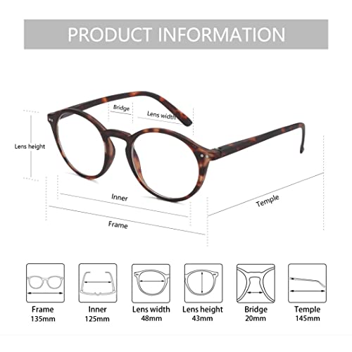 Image of BLUEMOKY Reading Glasses for Women Men, Blue Light Blocking Glasses 2 Pack, Computer Readers, Spring Hinge