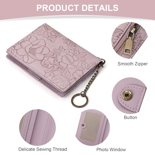 Image of FALAN MULE Small Wallets Woman Slim RFID Blocking Mini Credit Card Holder