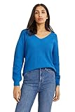 Ärmellänge: Langärmelig C&A Damen Pullover V-Ausschnitt Viskose Baumwolle Unifarben blau 2XL