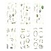 BLOUR 6PCS / Los DIY Retro Pflanzen Grüne Blätter   Etikett Aufkleber Dekorative Schreibwaren Aufkleber Scrapbooking Tagebuch Album