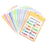 FUNNETOYU 12枚 早教カートゥーン壁掛けポスター 用英語学習ツール 幼児教育向け就学前ポスター 多彩な内容で耐色褪せ装飾