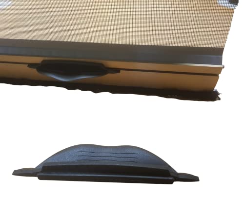 Maniglia maniglietta per zanzariera finestra balcone set ricambi accessori MNK34, Nero