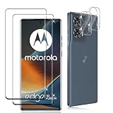 Datree 2 Pezzi 3D Pellicola Vetro Temperato per Motorola Moto Edge 50 Fusion, con 2 Pezzi Pellicola Fotocamera, Durezza 9H Anti Graffio Amichevole Protettiva Protezione Schermo