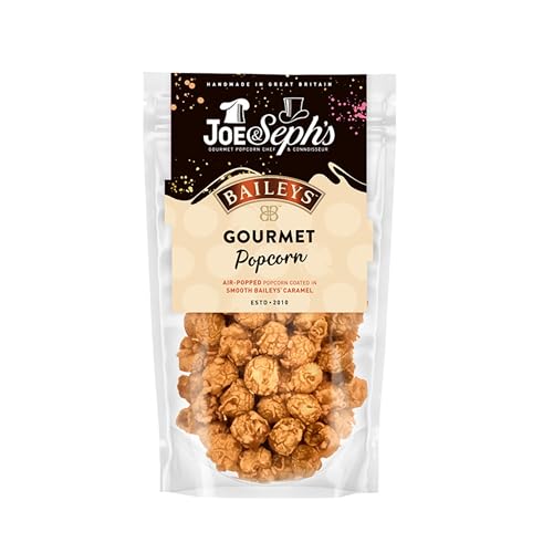 Joe & Sephs Baileys Popcorn (1 x 70g) | Gourmet Air-Popped Popcorn Handmade in UK All Natural Ingredients
