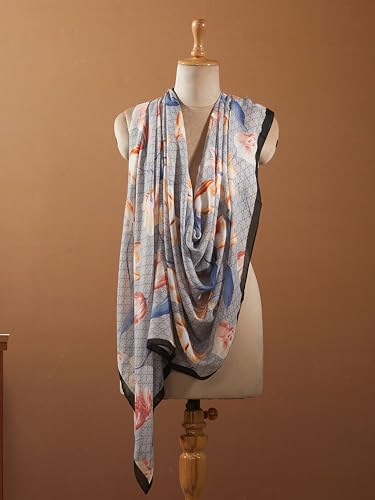 Image of Viscose Scarf for Women | Lightweight & Long | Stole for Women - Stylish Design | Neck Scarf, Hair Scarf, & Head Scarf for Women & Girls | All Season Accessory
