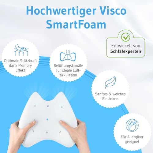 Kniekissen für Seitenschläfer, Orthopädisches Bein-Kissen für eine optimale Schlafhaltung,...