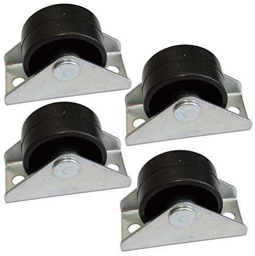 AERZETIX: Roue roulette pour meuble platine fixé Ø30mm W15.5mm H32.5mm 25kg plaque de montage 21x48mm C42666 (4 pièces)