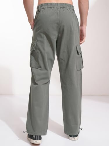 Image of Highlander Men's Utility Pocket Cargo Trousers |Parachute Cargo Trousers |Durable & Functional | Outdoor Ready | Trouser for Men | Men Trousers