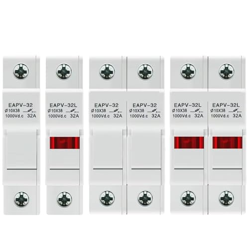 Base photovoltaïque 10x38mm haute tension 1000V pour fusible DC